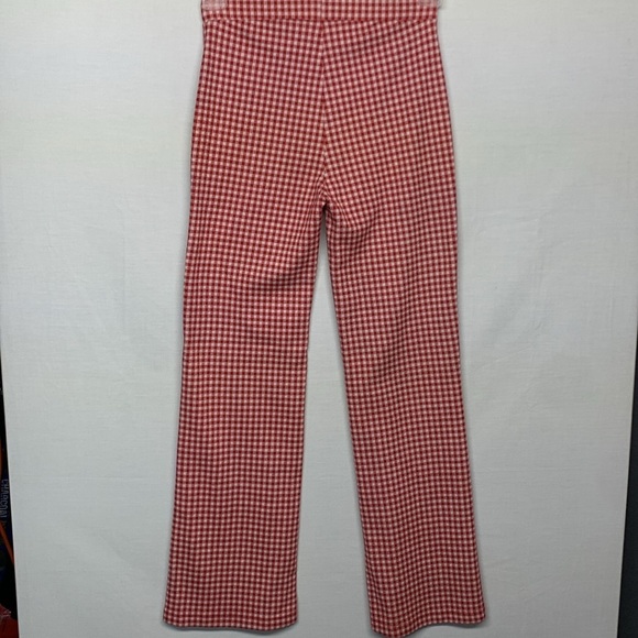 Free People Red Plaid Checkered Pants - Picture 7 of 9